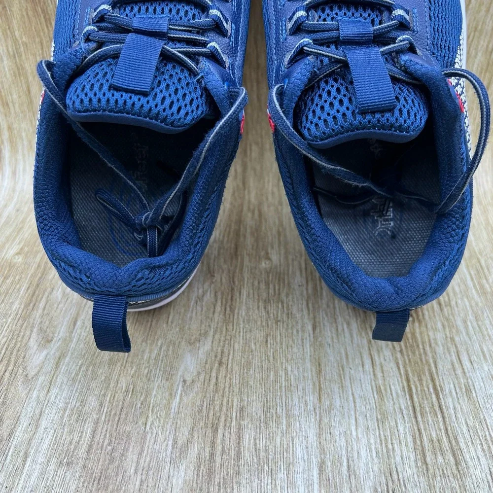 Orthofeet Edgewater Sneakers Men's Size 9.5 Wide 4E Blue Walking Shoes 616